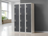 12-Door Locker for Office Gym Shed School Home Storage - Standard Lock with Keys V63-839011