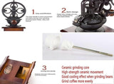 Vintage Hand Coffee Grinder - Manual Crank Flower Grinder with Classic Design V1263-JX-4435