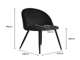 Levede 2x Dining Chairs Kitchen Cafe Black CH1037-2-BK