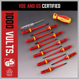 SEDY 13Pcs 1000V Magnetic Insulated Electrician Screwdriver Set VDE Certified V465-94310