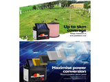 Giantz Fence Energiser 5KM Solar Powered Electric 500M Poly Rope SFC-FIK-ROPE-500M-5KM