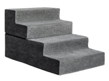 Pawz 4 Steps Pet Stairs Dog Ramp High Density Foam Grey PT1290-4