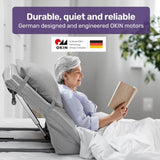 Equipmed Electric Adjustable Bed, Backrest and Leg Adjustment German-Engineered Power Lifting with V219-HBRELEEQBD5A
