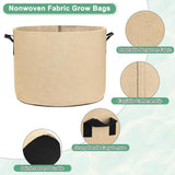 5-Pack 10 Gallon Plant Grow Bags Fabric Pots with Handles for Fruits, Vegetables, Flowers Non Woven V1366-AZ2-W-14400