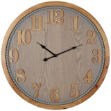 Contemporary Grey Timber Wall Clock 60cm V637-56008CLK
