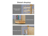 3 in 1 Jewelry Stand Display Multi Tiers Wooden Swivel Base Jewelry Display Holder for Necklace Gold V1294-YM0715-220531XY01