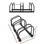 Weisshorn 3 Bike Stand Rack Bicycle Storage Floor Parking Holder Cycling Black BIKE-3-BK