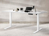 Levede Motorised Standing Desk Adjustable 140cm White 1000x 1MM DH4948-140S-WHWH