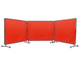 Welding Screen with Frame, 6' x 6' 3 Panel Welding Curtain Screens, Flame-Resistant Vinyl Welding V952-SMSHJPF6X6YCUPLA3V0