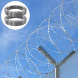 Razor Wires, 98 ft Razor Barbed Wire, 2 Rolls Razor Wire Fencing Razor Fence, Double Spiral Razor V952-JSSWDPCS98YCM0CYFV0