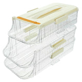 Transparent Plastic Egg Storage Container for Refrigerator with Smooth Edge Slide Design V1369-AZ3-W-18154