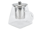 Transparent Glass Teapot with Removable 304 Stainless Steel Filter Tea Kettle for Home Office950ml V1294-YM0901-3118210159614