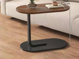 Sofa Side Table Modern Simple Portable for Living Room Bedroom Walnut Color Black Frame V1294-YM0710-3116230019811