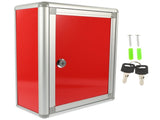Aluminum Alloy Wall Mount Mailbox Red Letter Box for Letters Suggestions and Voting V1370-AZ4-10700