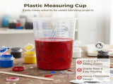50PCS Plastic Measuring Cups, 32oz Disposable Mixing Cups with 50 Wooden Sticks, Precision Ratio V1369-AZ3-W-08730