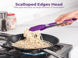 600F Heat Resistant 9in Silicone Tongs with Non Stick Rubber Tips and 10" Kitchen V1258-DP02-C-384