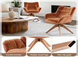 Artiss Swivel Chair Armchair Nursing Velvet Brown UPHO-H-ARM02-SWL-BR