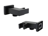Matt Black Square Water Inlet Shower Head Bracket Adjustable Holder Wall Elbow Connector V1233-S018B2