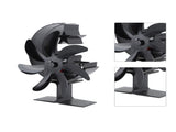 Heat Powered Stove Fan 7 Blade Moon Model Silent Operation Circulating Warm Air Highly Efficient Log V1294-YM0706-3114230120111