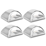 4Pcs Set Stainless Steel Solar Power LED Wall Light LightControl for Garden Yard Lighting V1294-YM0901-3111200146511