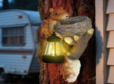 Retro Squirrel Lantern Solar-Powered Outdoor Wall Light, Solar-Powered with Light Sensor, Outdoor V1265-AU-BY25037