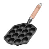 Cast Iron Takoyaki Pan Takoyaki Grill Pan, Octopus Meat Mold Maker Cast Iron 14 Holes for Home V1369-AZ3-W-16005