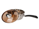 Small Soup Pot Thickened Compound Steel NonMagnetic Single Handle Cooking Kitchenware 18cm V1294-YM0718-3118200255311