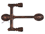 Iron Wall Lamp Double Head Water Pipe Lamp Steampunk Wall Lamp with E27 Socket for Industrial V1294-YM0901-3119210193711