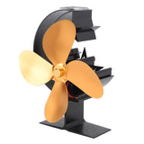 Wood Stove 4 Blades Fireplace Heat Powered Fast Warm Circulation Moon Star Pattern Termal V1294-YM0706-3114230120212