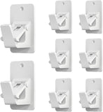 8 Pack No Drill Curtain Rods, Universal Curtain Rod Holder, Self Adhesive Curtain Rod V1107-115-21404-WHT-8PACK