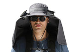 Outdoor Wide Brim Sun Hat With 2 Solar Fans Fishing And Beach Hat With Built In Fan -Dark Grey V1308-DSZKI-62-1