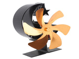 Stove 6 Blades Fireplace Heat Powered Fast Wind Circulation Half Moon Pattern Thermoeletric V1294-YM0706-3114230120012