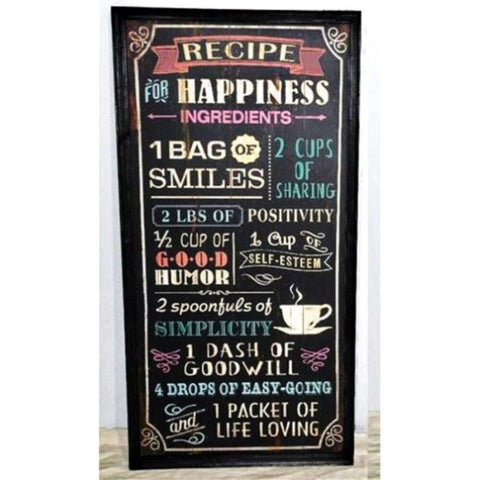 Menu Recipe Wall Art 97cm V637-WF-WOO-1016