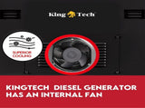 Diesel Generator Single Phase 8.4kw Rated Diesel 6kw 13hp Portable V379-DIESLGEN840005
