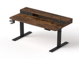 Artiss Electric Standing Desk Height Adjustable Home Office 120cm Rustic Brown HASD-ET156E-SHELF-BKRW-AB