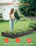 Metal Raised Garden Bed, 8 x 4 x 1 ft Outdoor Galvanized Box, with Open Bottom, Large V952-JSFXZZC841FT6MVQ8V0