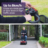EQUIPMED FreeLite Mid-Sized Foldable Electric Mobility Scooter, Lithium Battery, Long Range and V219-HMBMSCEQ4LRA