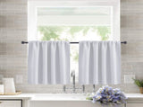 2 Pack Blackout Kitchen Curtains White, 132 x 46 cm V1188-MS-604-005-4