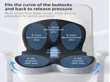 Grey Ergonomic Memory Foam Seat Cushion & Lumbar Support - Relieves Sciatica & Corrects V888-ELOSUNG42856