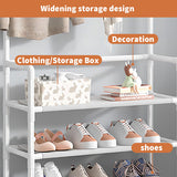 Shoe Rack Storage Cabinet Coat Hat Stand Metal Shelves 12 Pairs White 60CM V201-QHGMMOREONE027