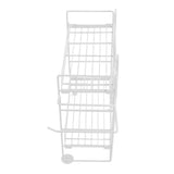 Toilet Storage Shelves Iron Wall Mounted 2 Layers Foldable Grid Home Decoration with Hooks for V1294-YM0716-3112220053011