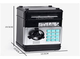2-Piece Blue Smart ATM Piggy Banks - Kids Electronic Money Safe with Password Lock & Auto-Roll V888-ELOSUNG39502