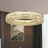 BAMDECOR C3332/1 Round Luxury Crystal Chandelier Modern LED Crystal Chandelier LED Ring Pendant V255-BAM-C3332/1-80