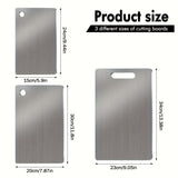 3x Stainless Titanium Steel Anti-Bacterial Mildew-Proof Cutting Chopping Boards V563-HY1281305
