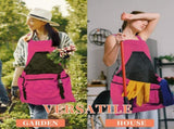 Gardening Apron,Unisex Waterproof Canvas Garden Apron with Pockets Harvesting , Gardening Gifts V1370-AZ4-00149