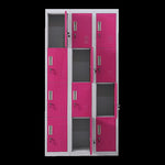 12-Door Locker for Office Gym Shed School Home Storage - Standard Lock with 2 Keys V63-838891