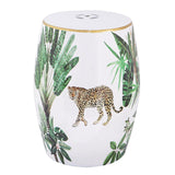 LEOPARD CERAMIC STOOL V742-2193DS