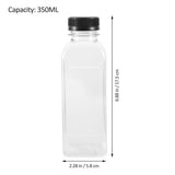 Milk Collection Bottles Plastic Beverage Containers Transparent 15pcs for Juice Milk 350ml V1366-AZ2-W-12651