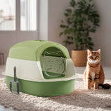 Cat Litter Box Cat Litter with Lid, Detachable Hooded Enclosed Litter Pan Cat Toilet Cat Litter V1369-AZ3-W-10091