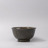 Bowl 18cm Shinogi Moss Black Glaze V637-C1246